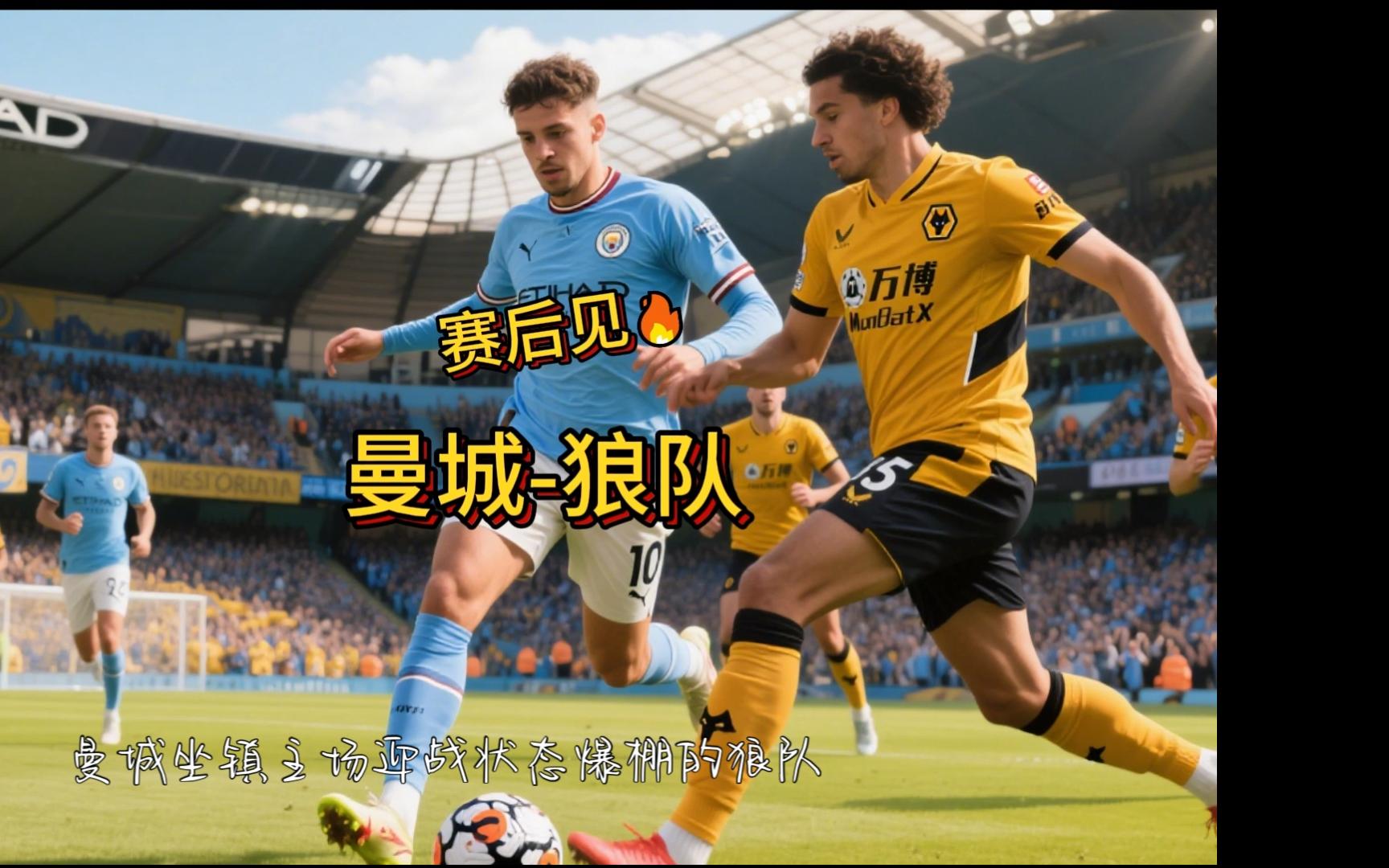 关于曼城主场踢平狼队，错失夺冠机会的信息
